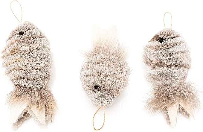 GoCat Cat Lures Leather Fin Fish 3 Pack