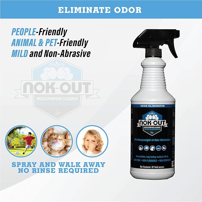 Odor Remover, Pet Deodorizer and Cleaning Spray, 32 Fluid Ounce Spray, 4-Pack