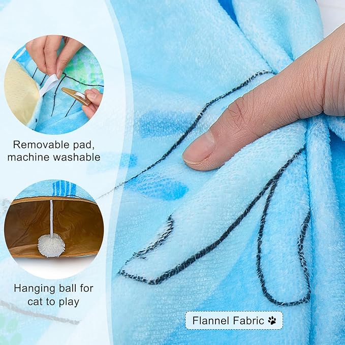 Cat Tunnel Bed, Cat Tunnels Cat Toys for Indoor Cats S-Shape Cat Tube and Cat Donut Tunnel Cave Large Cat Toys Interactive Cat Stuff Supplies