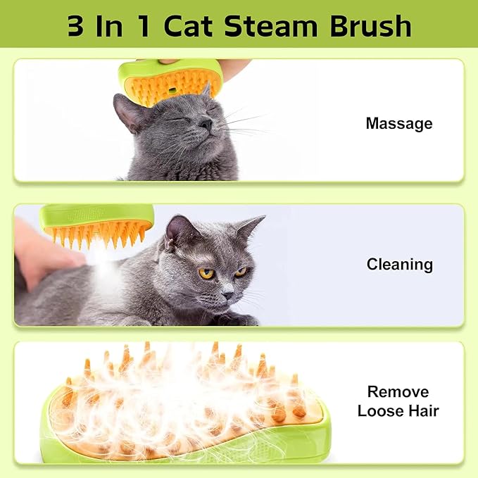 Cat steam brush,Cat brushes for indoor cats, Steam brush for cats, Dog brush for shedding,Misty brush cat, Steamy cat brush, Cat grooming supplies, Cat brush with steam, Cat brush for shedding, Gato