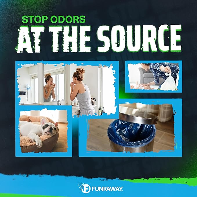 FunkAway Odor Eliminating Beads, 12 oz., 3 Pack, Supercharged Odor Absorbing Beads for the House, Car or Gym, Eliminate Smoke, Pet and Bathroom Odors for Long-Lasting Results
