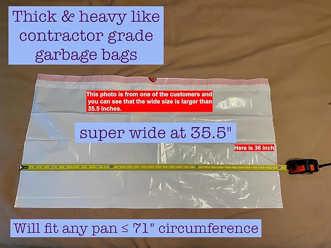 Litter Box Liners, Disposable Cat Litter Liners, Heavy Duty Plastic Litter Box Liners, Jumbo Size: 36 * 19 inch, Close & Scratch Resistant (10 Count, Scent Free)
