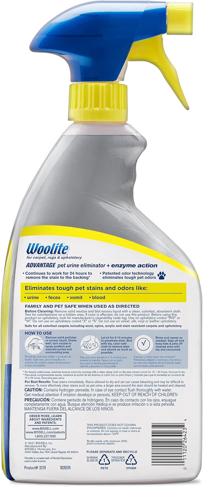 Woolite Advantage Pet Urine Eliminator, 44 Fl Oz, Pack of 2