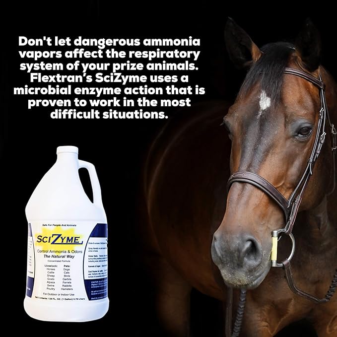 SciZyme - Enzyme Based Eliminator & Control Odors & Ammonia in Cooler Rooms, Barns, Trailers, Kennels, Etc. (Makes 16 Gallons)