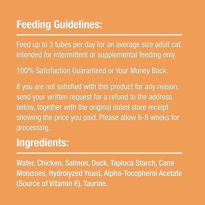 Good ‘n’ Tasty Savory Spoonables with Real Chicken, Salmon & Duck, 10 Count Tube, Triple Flavor Squeezable Lickable Wet Treats for Cats with Built-in Spoon for Less Mess