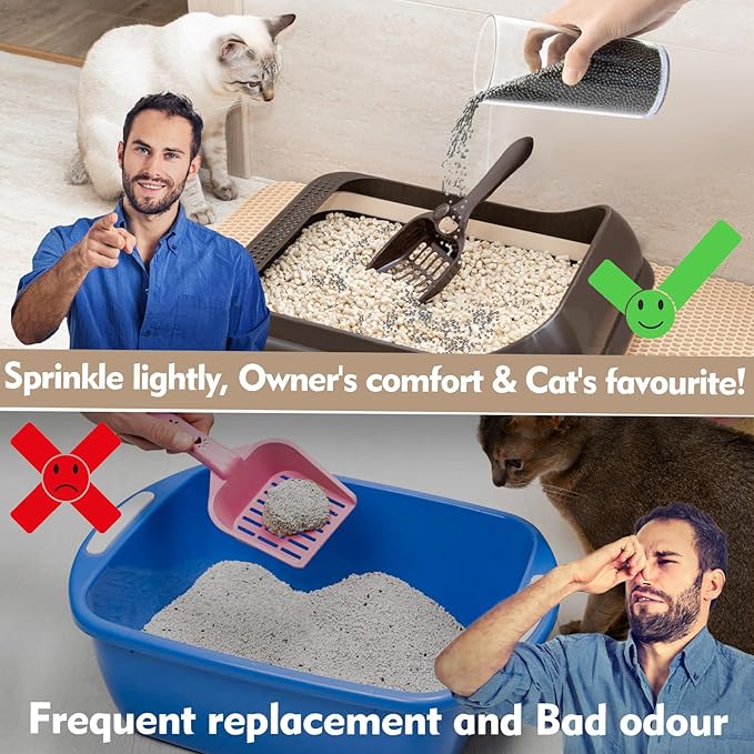 Sukh 14oz Cat Litter Deodorizer - Cat Litter Deodorizer Beads Fragrance Free Litter Box Odor Eliminator Keeps the Air Around Your Cat's Litter Box Fresh Easy to Apply Physical Deodorization
