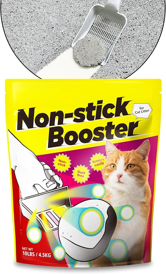 Neko Island Non-Stick Booster Clay Cat Litter Cat Attract Litter Additive | Cat Urine Smell Eliminator Scoop Away Cat Litter Unscented | Dust Free Cat Litter Clumping Pet Odor Eliminator (10 lbs, 1EA)