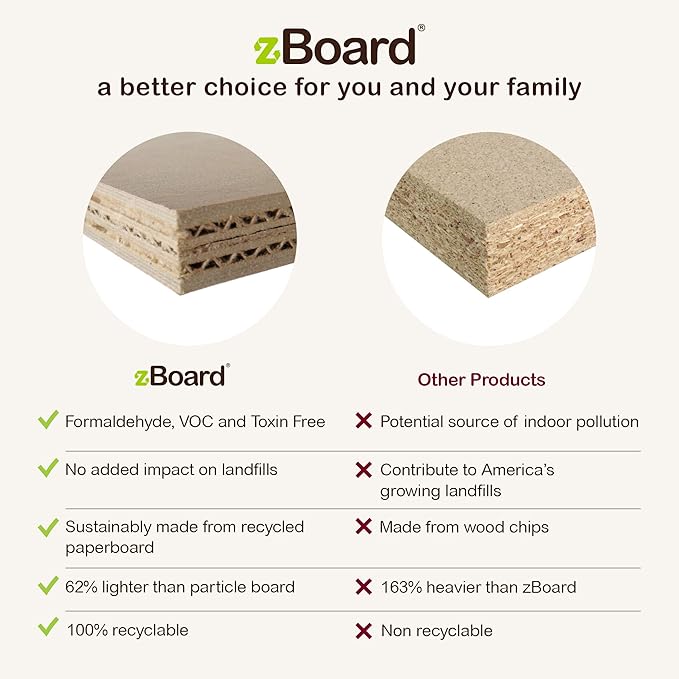 Way Basics Premium Cube Cat Scratcher Lounge - Scratch and Play zBoard Lasts 5X Longer