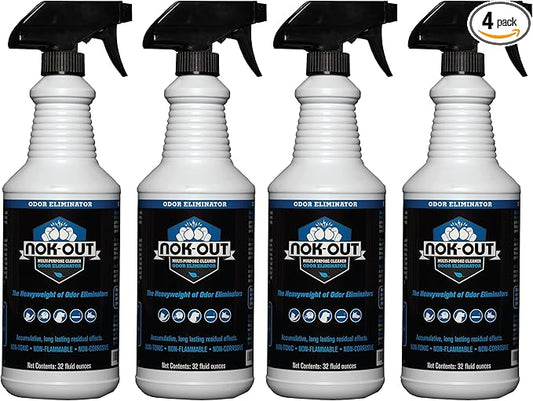 Odor Remover, Pet Deodorizer and Cleaning Spray, 32 Fluid Ounce Spray, 4-Pack