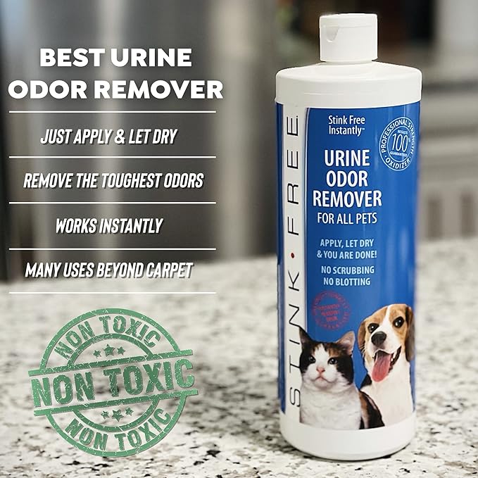 Instantly Pet Urine Odor Remover - Cleaner, Neutralizer, & Eliminator of Cat & Dog Pee Odor on Carpets, Rugs, Outdoor Rugs, Mattress, Floor, Etc. 32 oz. (1 Quart)