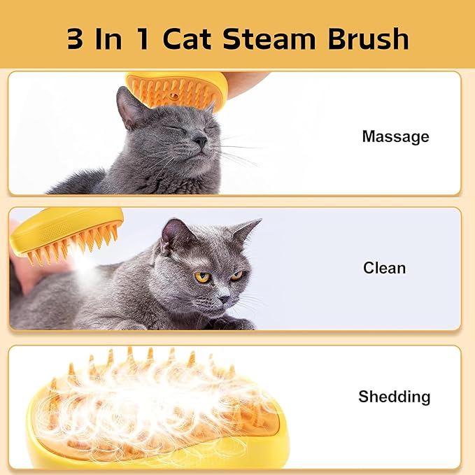 Cat steam brush,Cat brushes for indoor cats, Steam brush for cats, Dog brush for shedding,Misty brush cat, Steamy cat brush, Cat grooming supplies, Cat brush with steam, Cat brush for shedding, Gato