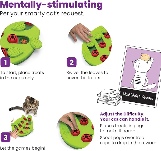 Catstages by Nina Ottosson Buggin' Out Puzzle & Play - Interactive Cat Treat Puzzle