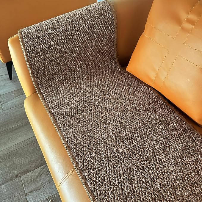 70.9"x 15.7" Thickened Extra Large Cat Wall Climbing Carpet with 10pcs Fixed Nails, Durable Cat Wall Furniture, Wall Scratcher, Scratching Post, Couch Sofa Protector, Brown