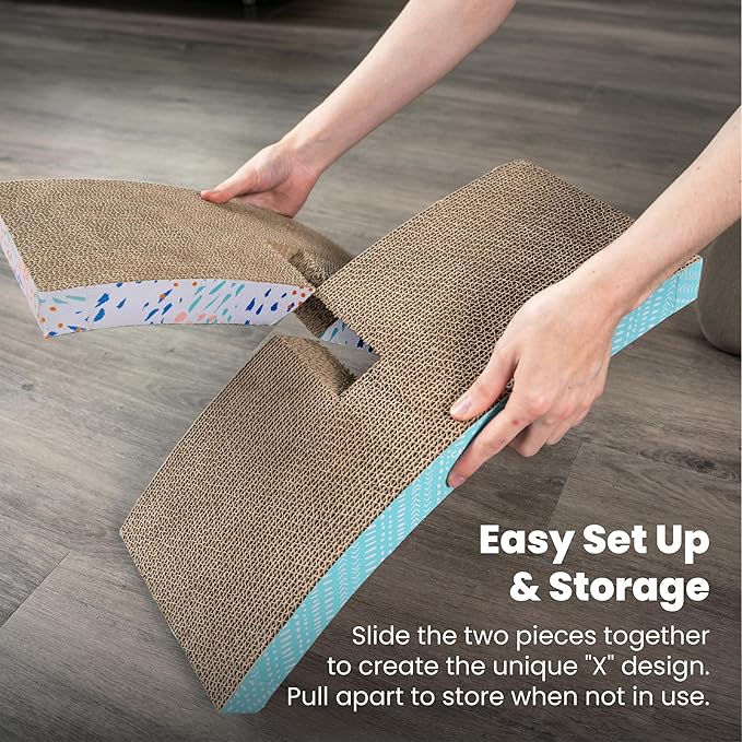 Catstages Easy Life Hammock Corrugated Cat Scratcher with Catnip