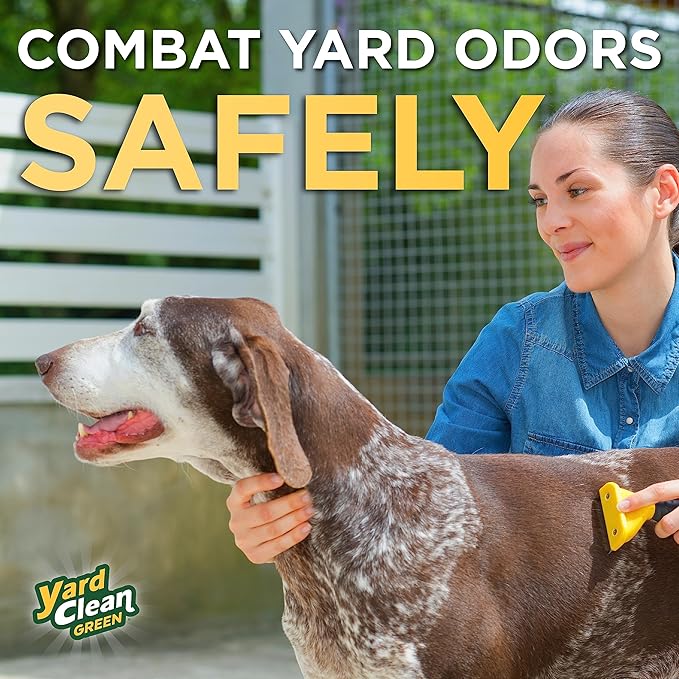 Urine OFF Yard Clean Green Yard and Kennel Odor Eliminator | Cat & Dog Odor Eliminator | Earth Friendly (1 Gallon)