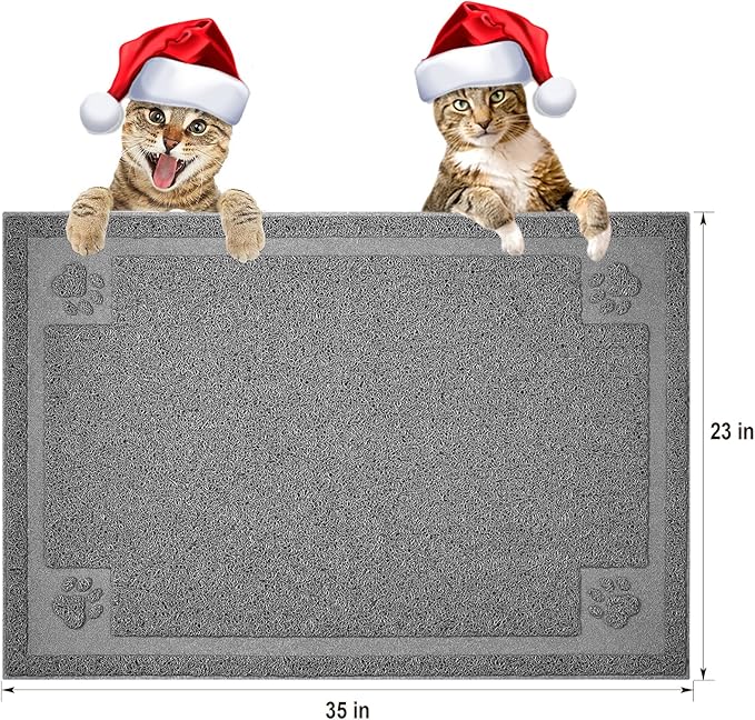 UPSKY Large Cat Litter Mat Trapper 35"×23" Traps Litter from Box and Paws Scatter Control for Litter Box Soft on Sensitive Kitty Paws Easy to Clean