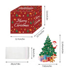 Christmas Money Box For Cash Gift Pull With Christmas Tree Card And Transparent Bags Surprise Money Holder Cash Gift Xmas Money Pull Box For Christmas Birthday New Year Party Supplies