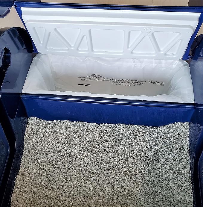 EcoLeo, Compatible with LitterMaid & Nature's Miracle Waste Receptacles, Compostable Certified, Plastic-Free, 60 Refill Bags with Handles, Use in Self-Cleaning Litter Box Waste Trays